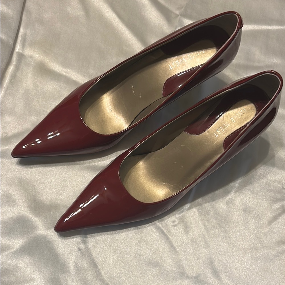 Nine West Red Patent Leather Heels